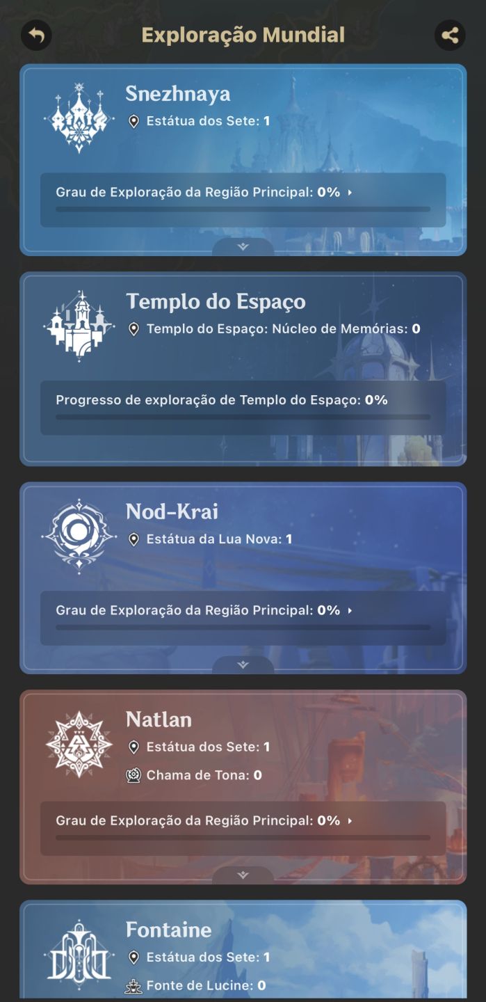 Conta de Genshin AR42 + HUTAO + KAZUHA + ZHONGLI + MIZUKI
