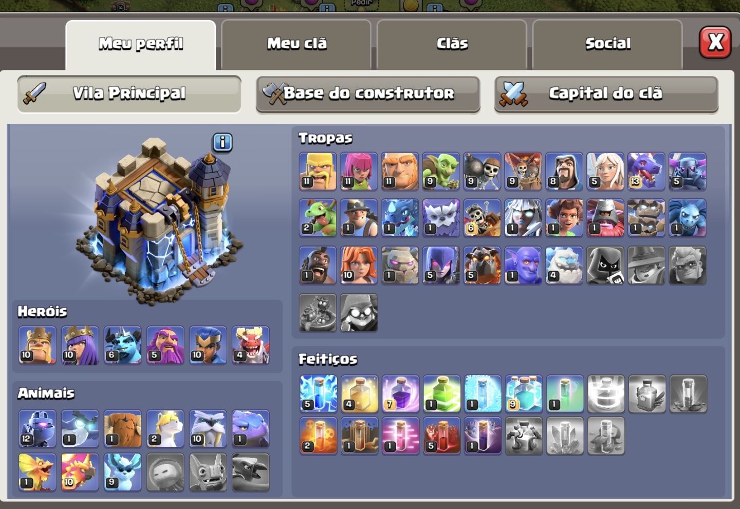 (PREÇO NEGOCIAVEL) CONTA CLASH OF CLANS CV 18 SEMI FULL