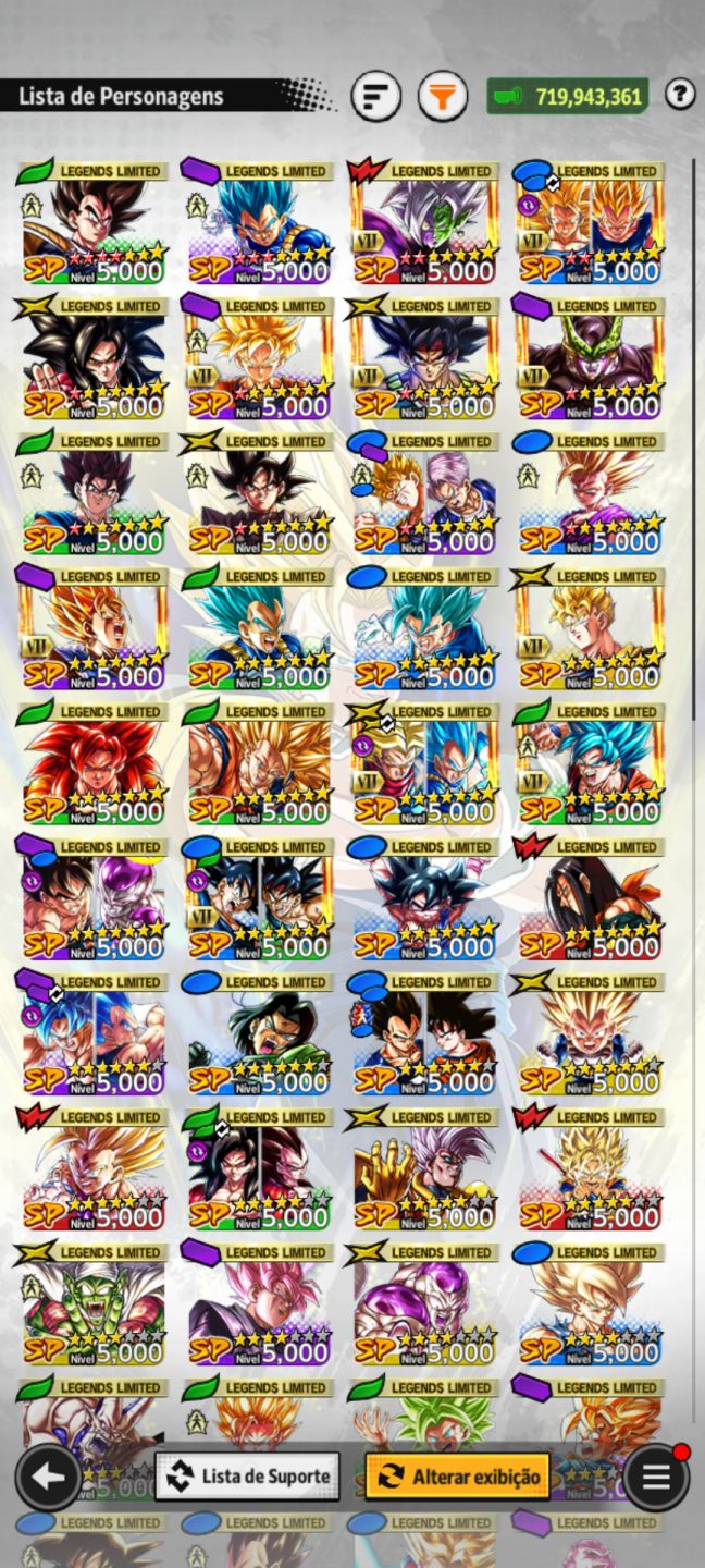 Conta Dragon Ball Legends Mid Game