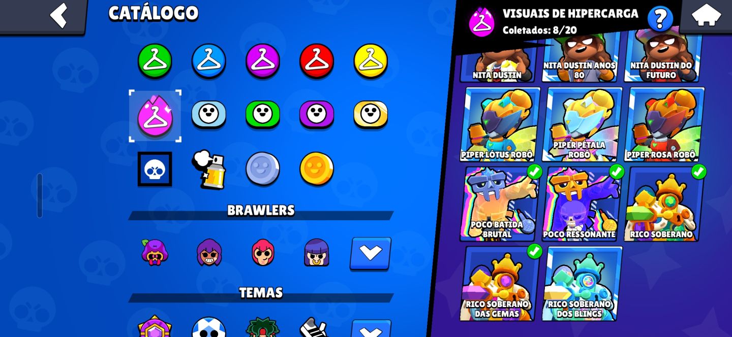 Contas-brawl-stars 101 brawlers / muitíssimas skins / 30k