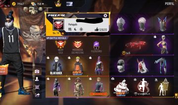 CONTA FREE FIRE PRIME 6 COM +620 PEITORAIS,BARBINHA,BANDEIRAO, ONE PUCH MAN +