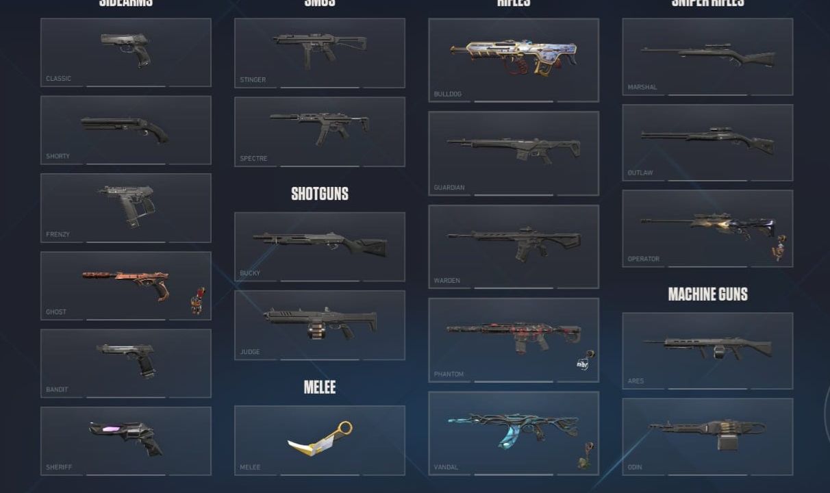 CONTA VALORANT PLATINA | LVL 267 | 6 VANDALS PREMIUM + KARAMBIT SUBLIME