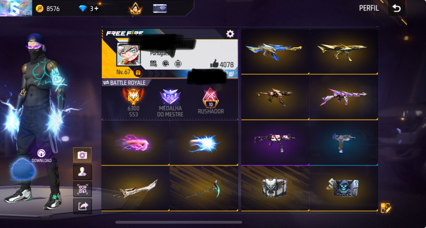 CONTA DE FREE FIRE | SUPER GEMADA | TANTAS ROUPAS Q N COUBE | FULL ATT PROMOÇÃO