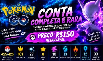 Conta muito rara de pokemon go(Com mega Mewtwo com fundo 100% e Mewtwo armadura)