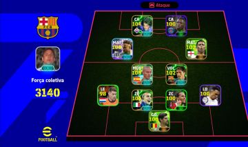CONTA DE EFOOTBALL MOBILE COM NEYMAR E MESSI DO PACK, AGÜERO E TÉCNICO CRUYFF!!!