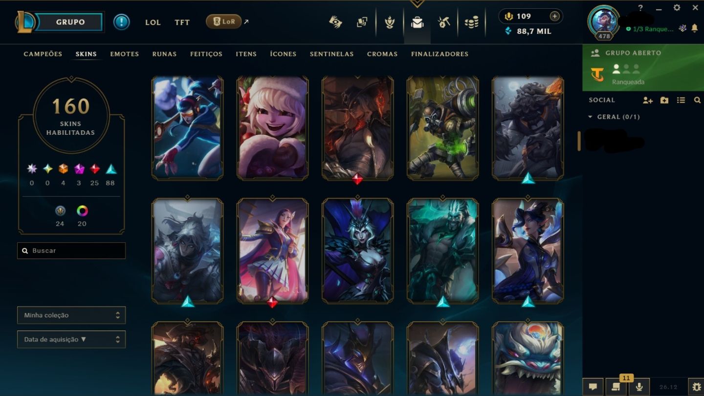 CONTA LEAGUE OF LEGENDS COM 9 ANOS DE USO SKINS ESPECIAIS