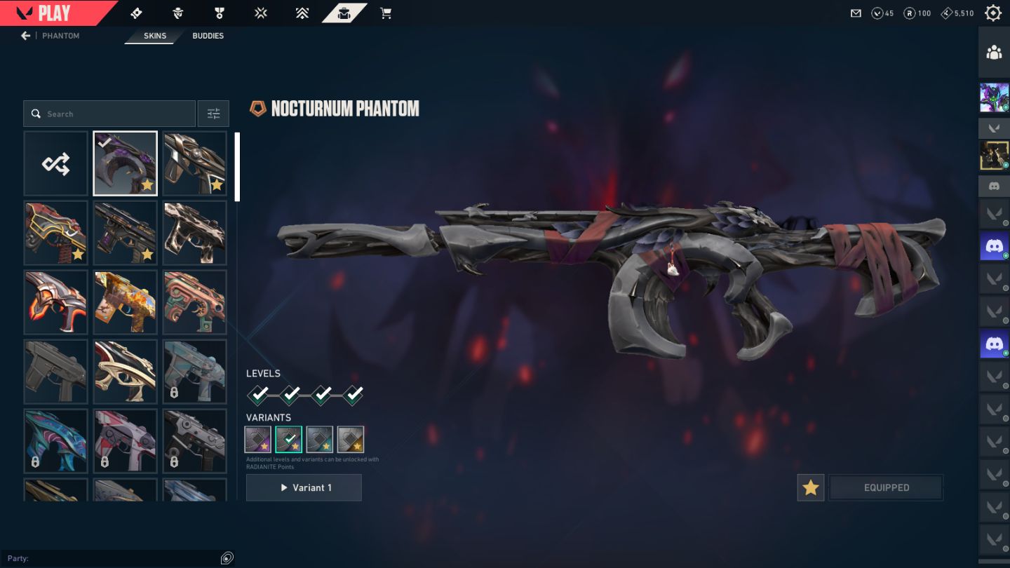 Conta de valorant com skins top e variedade
