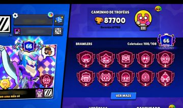 Conta de Brawl Stars Gemada com 87 mil troféus | 100% Acesso