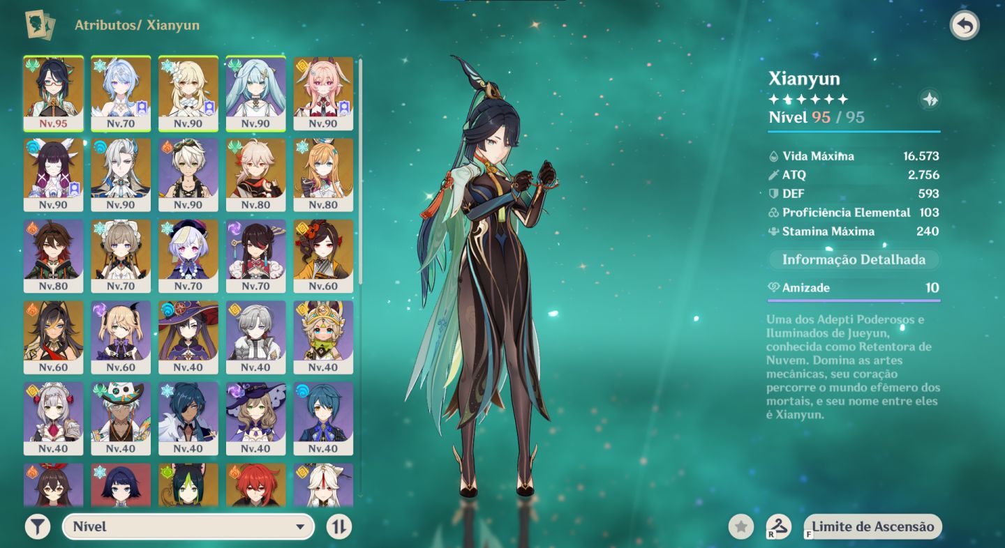 Conta Xianyun C6, Sandrone, Odette, Columbina, Linnea, Neuvillette e muito mais