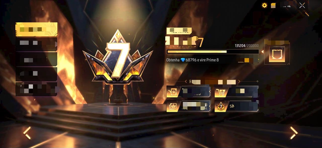 CONTA VETERANA FF PRIME 7 700 PEITORAIS + 2 EVO LVL 7 + PASSES ANTIGOS!
