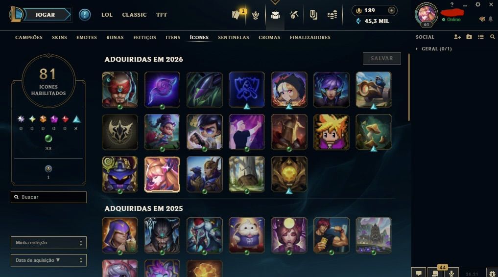 Conta main sup peel | elo : diamante 4 com 77% de WR !