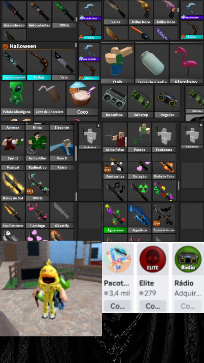 Conta de roblox upada em vários jogos e muitas skins