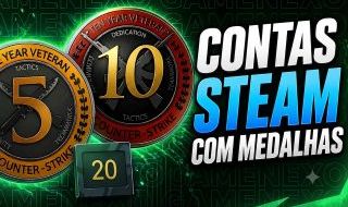 CONTA CS2 MEDALHA DE 10 & 5 ANOS