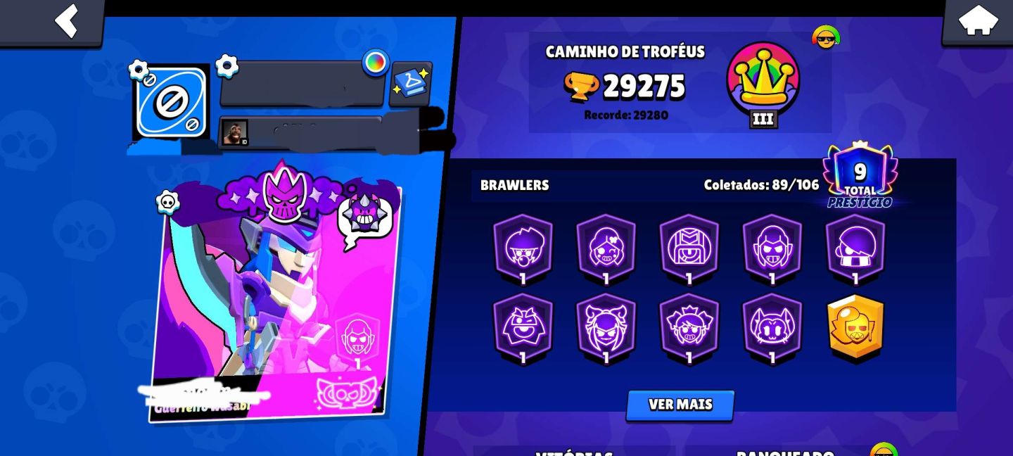 Conta de Clash Royale, arena sazonal 1 (penúltima arena) + brinde conta de Brawl