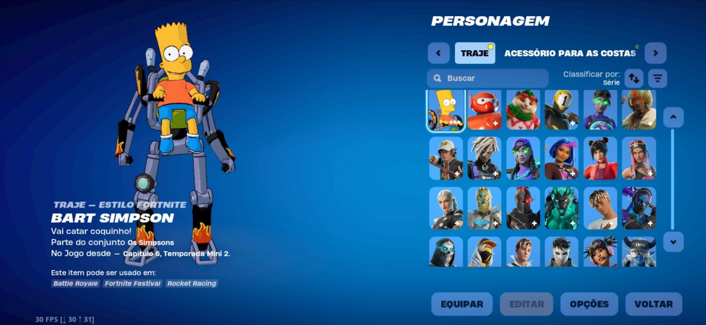 CONTA DE FORTNITE COM 189 SKINS pacote de apenas um show MTS PASSES E Parcerias