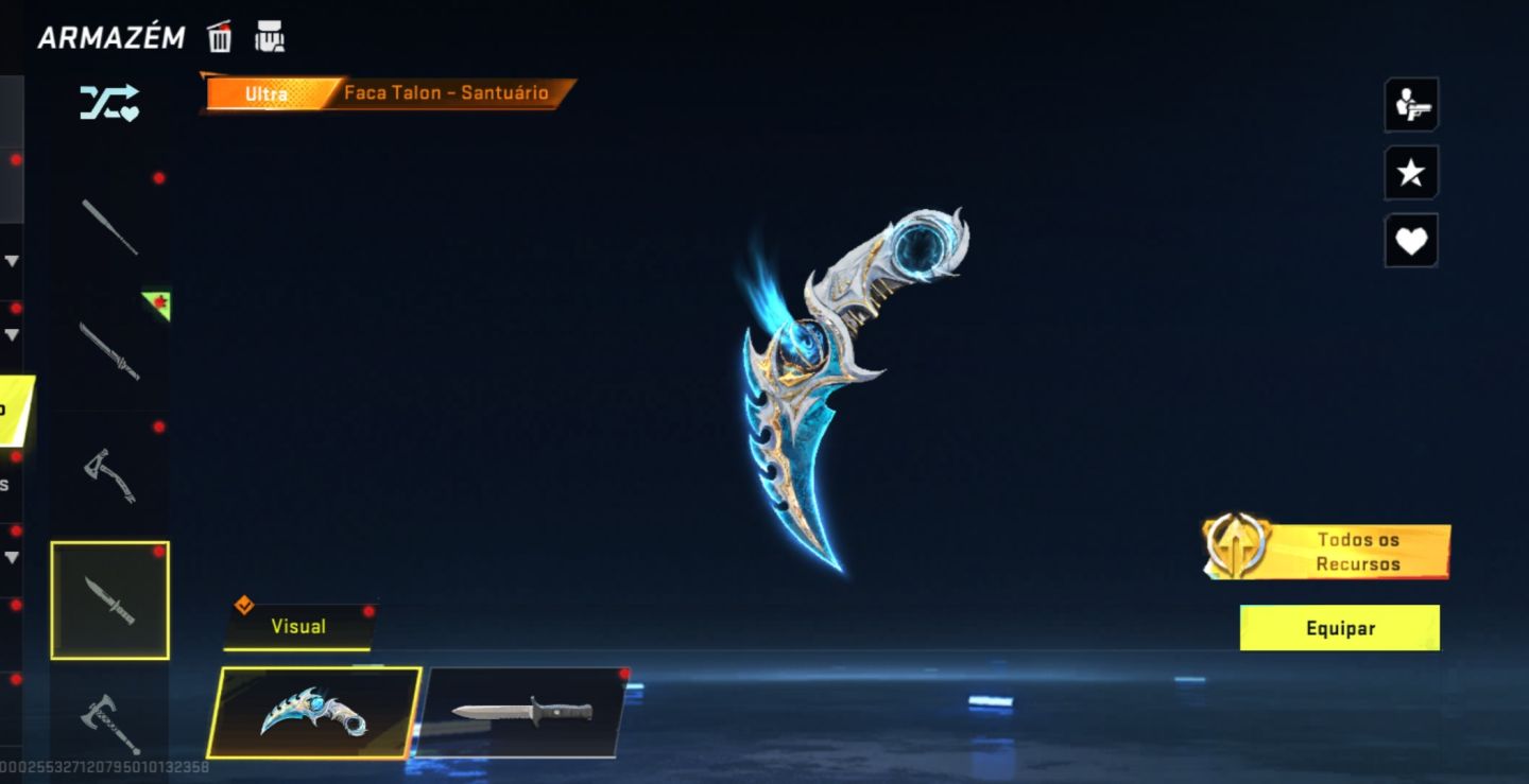 Conta blood strike faca EVO 3 eterna