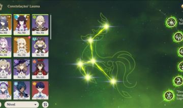 Conta de genshin Ar56+ c/Lauma c6+columbina+arma e outros...