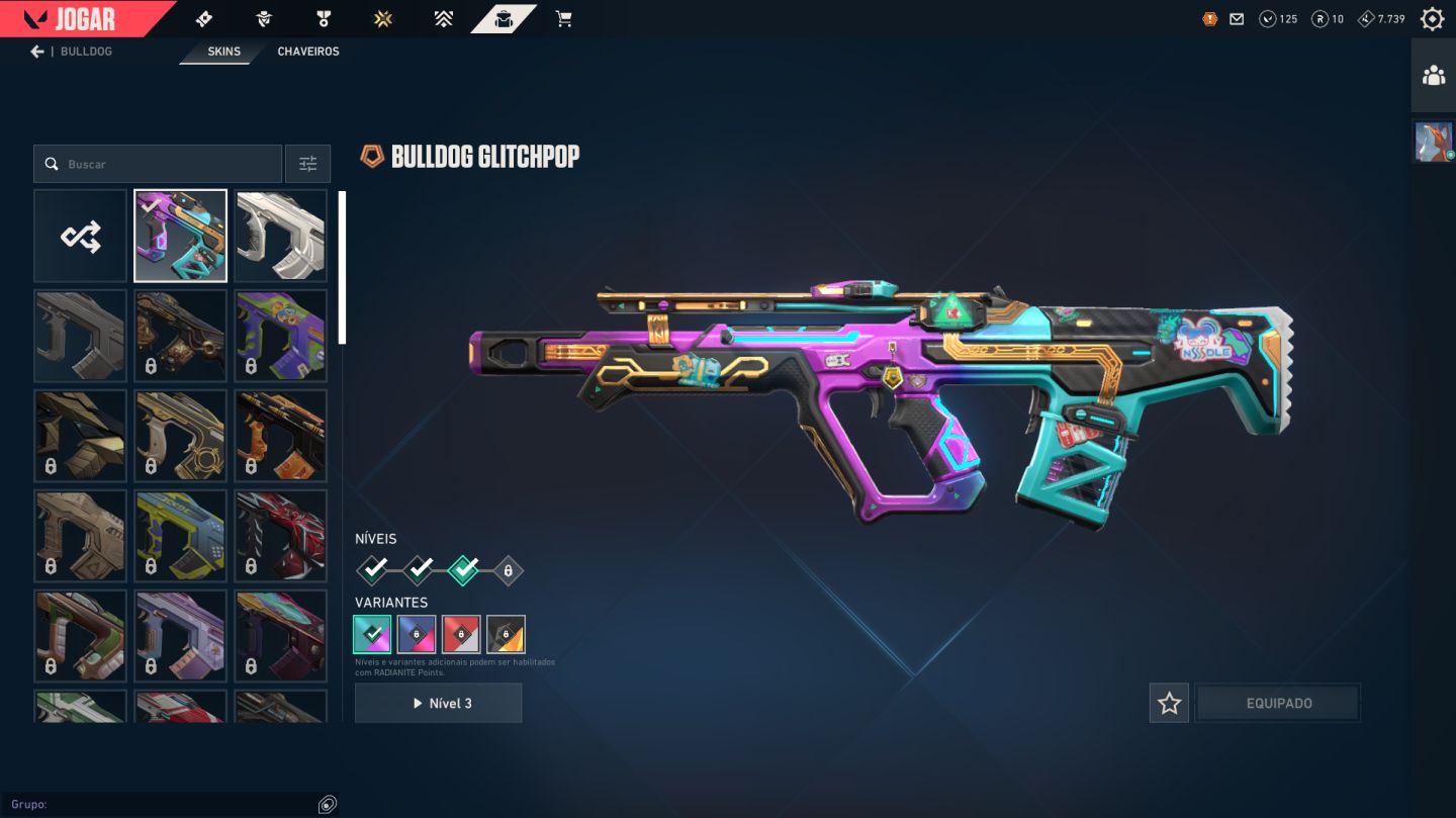 CONTA VALORANT FULL | VANDAL SUBLIME + ADAGA GLITCHPOP + ESPADA SOBERANIA + SKIN