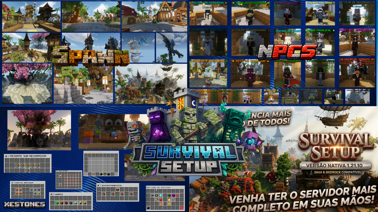 Minecraft Servers Prontos JAVA&BEDROCK