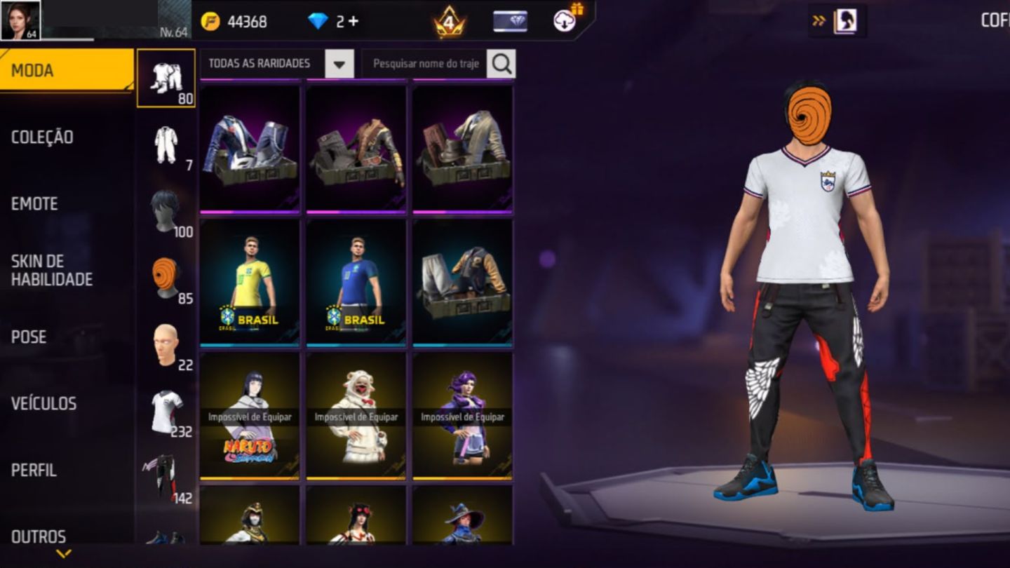 Conta Free Fire Gemada Prime 4 - Conta com Calça Angelical Vermelha!