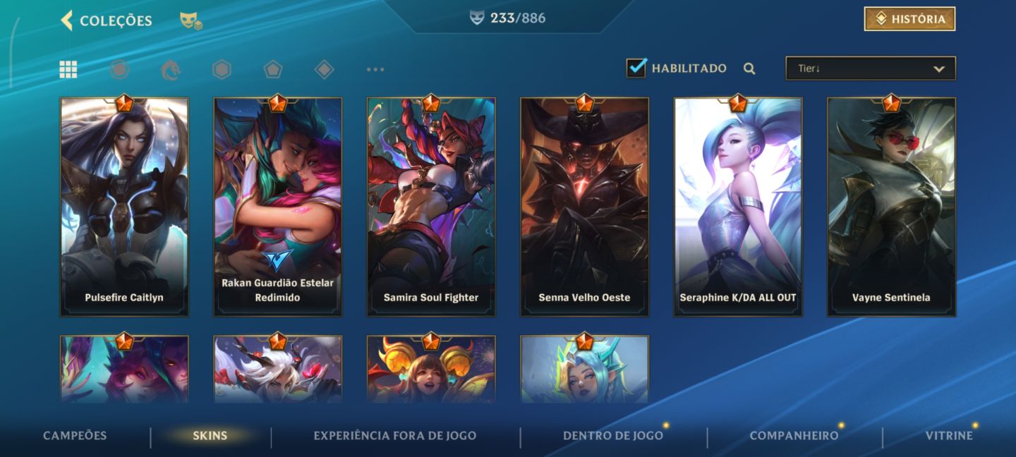 Conta ex monarca 233 skins 1100 reais (negociável)