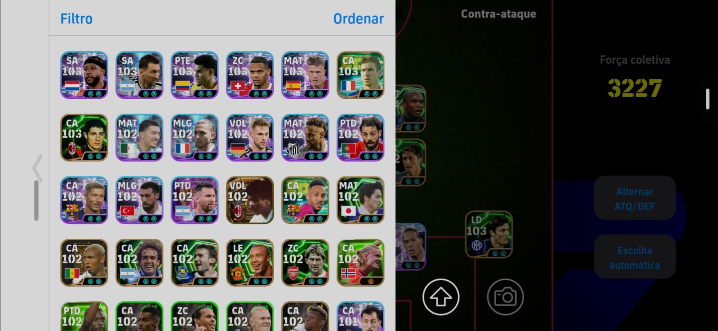 CONTA EFOOTBALL FORÇA 3243 MUITO FORTE, muitas cartas épicas e etc
