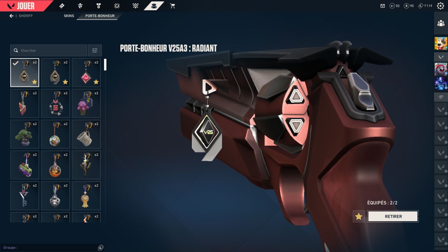 Conta chaveiro RADIANTE com muitas skins premium!