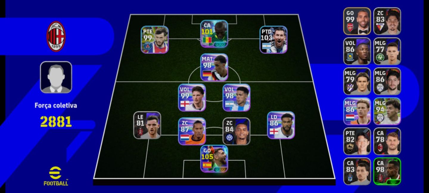 Várias contas de efootball, com unai, e muito mais