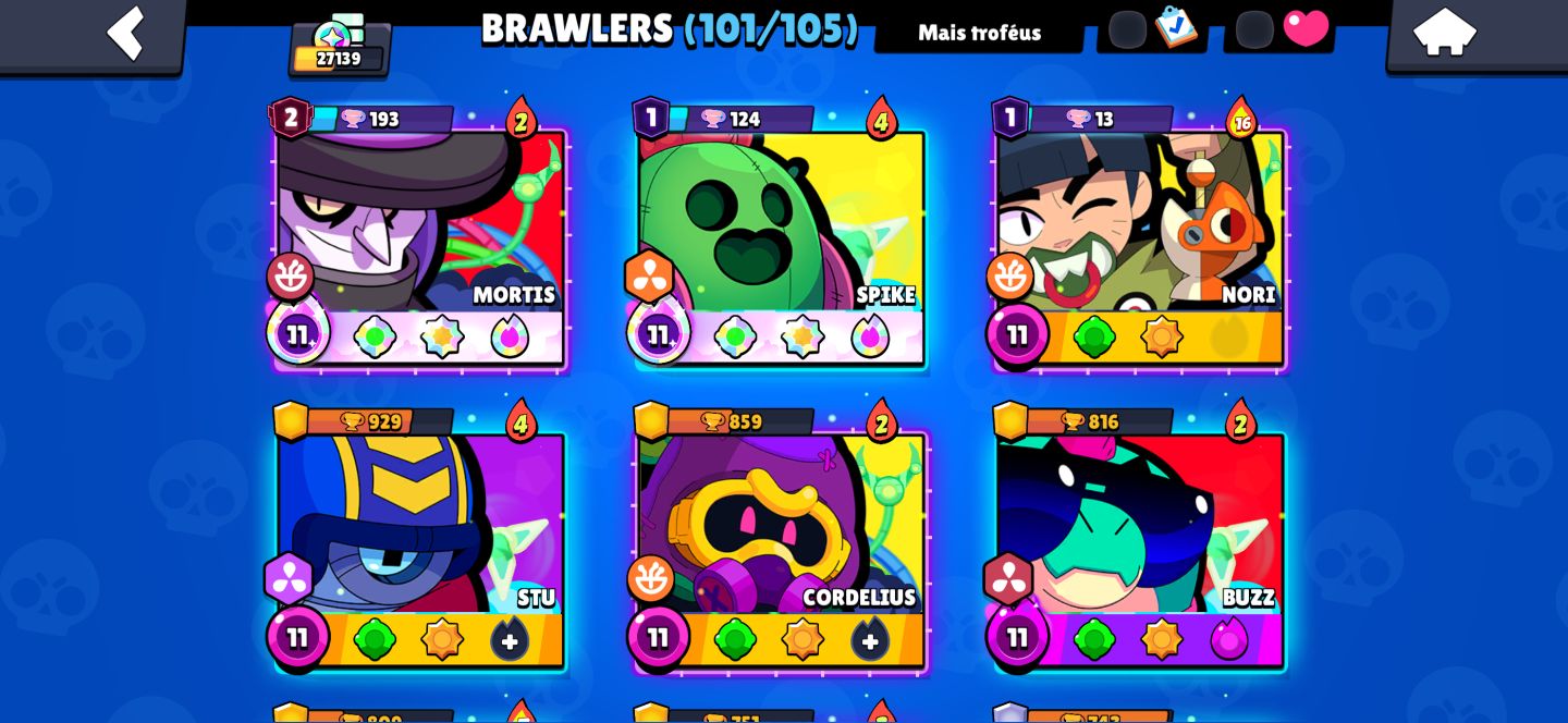 CONTA BRAWL RARA DE 2018 COM SHELLY ESTELAR | RANK LENDÁRIO | SKINS | RECURSOS