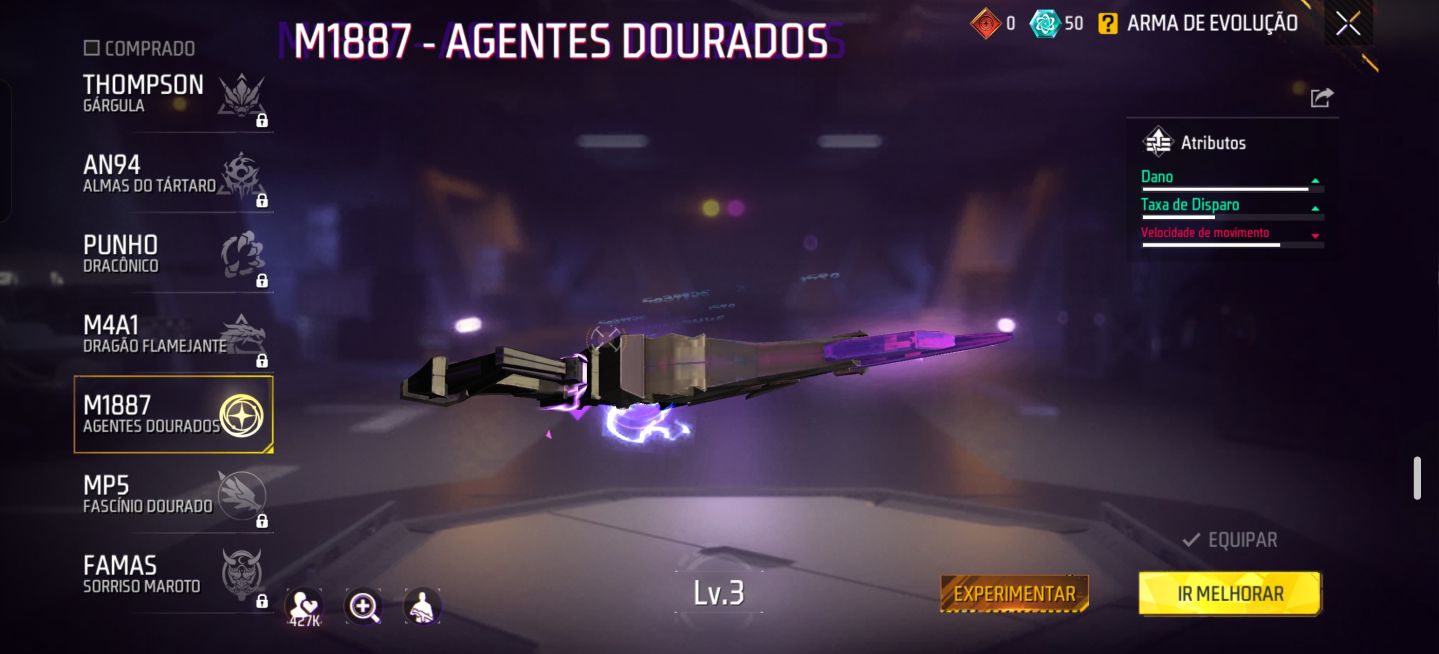Conta freefire com todas as skins da primeira parte naruto