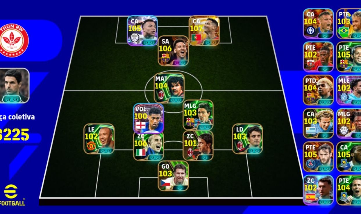 CONTA EFFOTBALL BRABA DO CR7 E MESSI BIG TIME