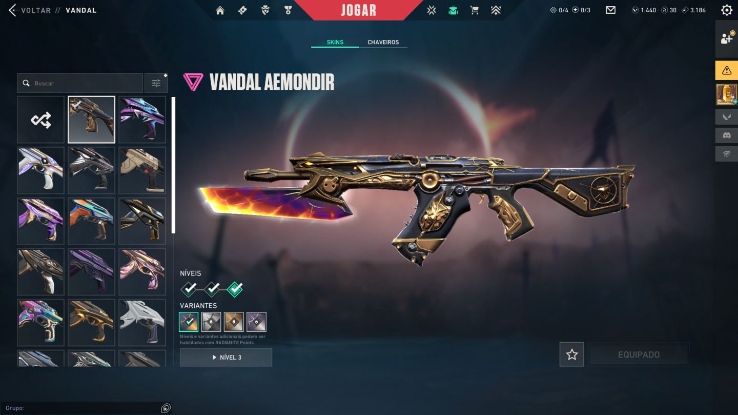 Conta Valorant com mais de 70 skins COMPRADAS
