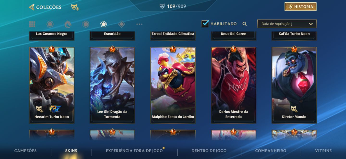 CONTA WILD RIFT GRÃO MESTRE NOVA TEMPORADA 8 SKINS MITICAS