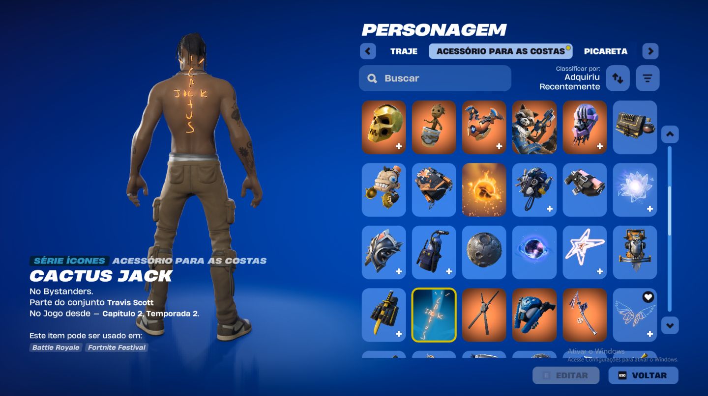 CONTA DE FORTNITE BARATA COM TRAVIS SCOTT E OUTRAS SKINS TRYHARDS FULL ACESSO