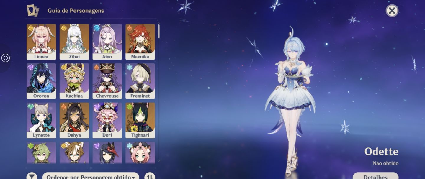 Conta do genshin impact com Mavuika, Zibai, Linnea e outros T5 Rank 49