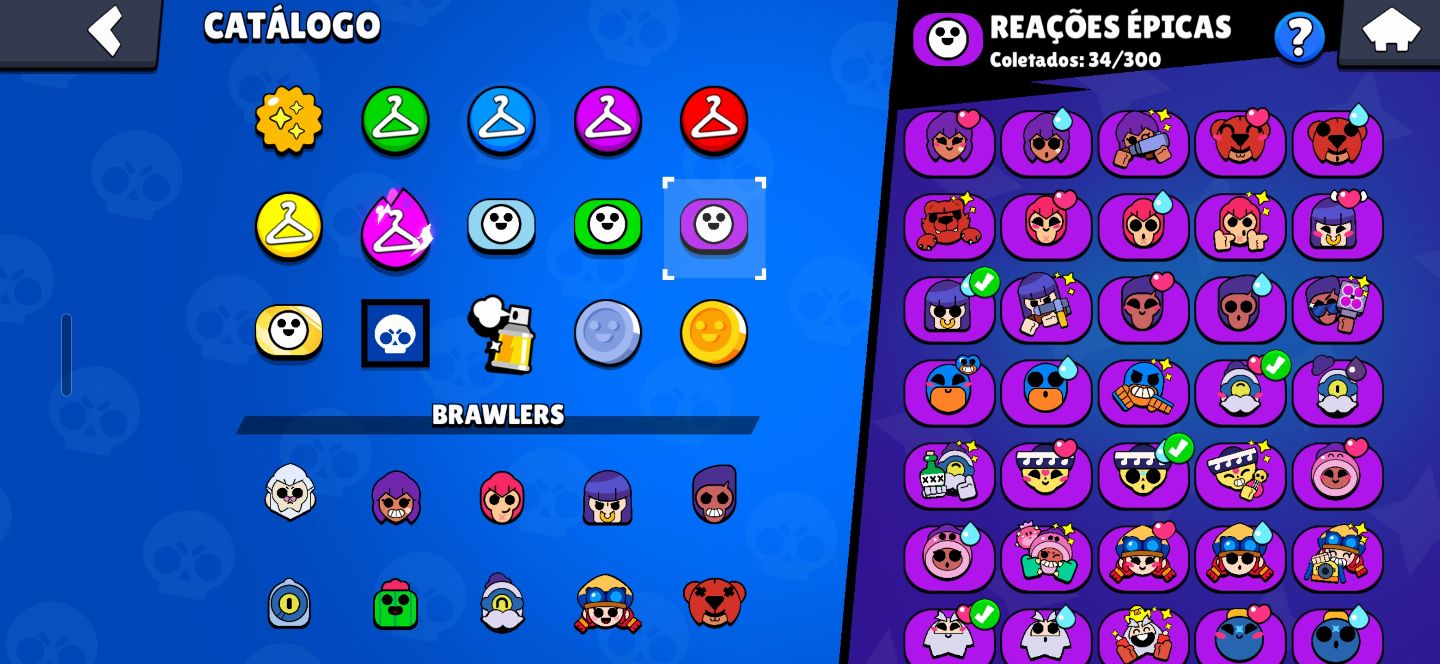 Conta Brawl Stars 84.492 Troféus + 300 Gemas + 63k Ouro + 4.500 Bling