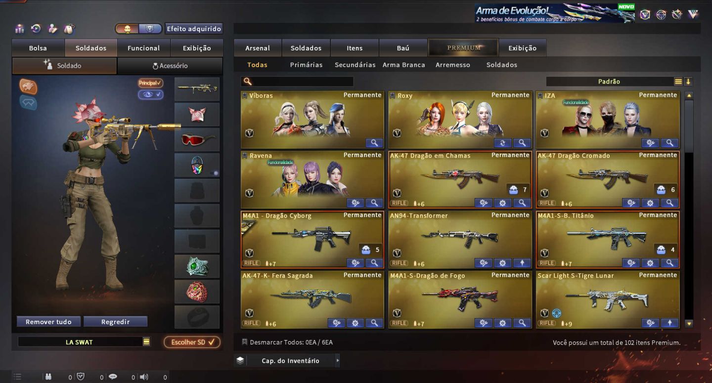 MARECHAL HONRADO CROSSFIRE COM 102 VIPS, 18 COLEÇÕES, +870 ITENS, 13 ANOS