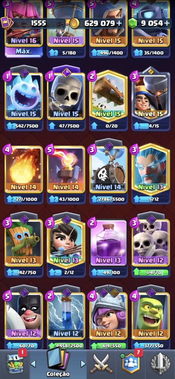 Conta de clash royale 12k de troféus