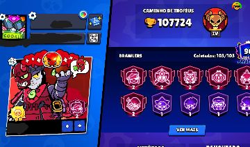 CONTA DE BRAWL STARS VETERANA, COM PASSES ANTIGOS, E ITENS RARÍSSIMOS!