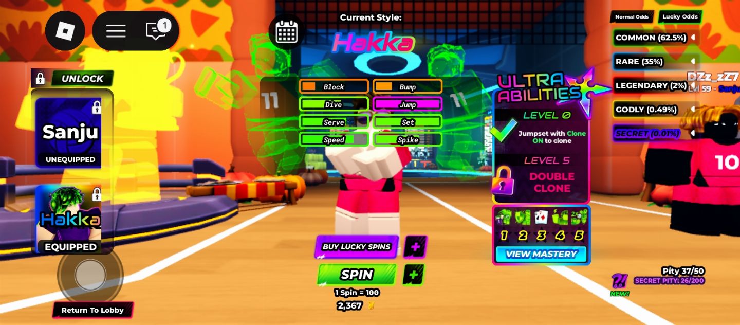Contas de volleyball legends