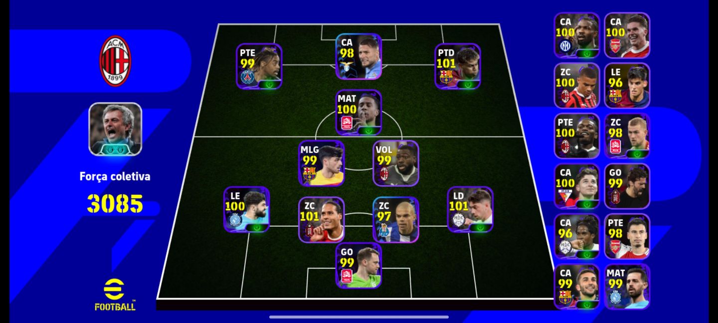 Conta de efootball braba e antiga !! (Leia a descrição)