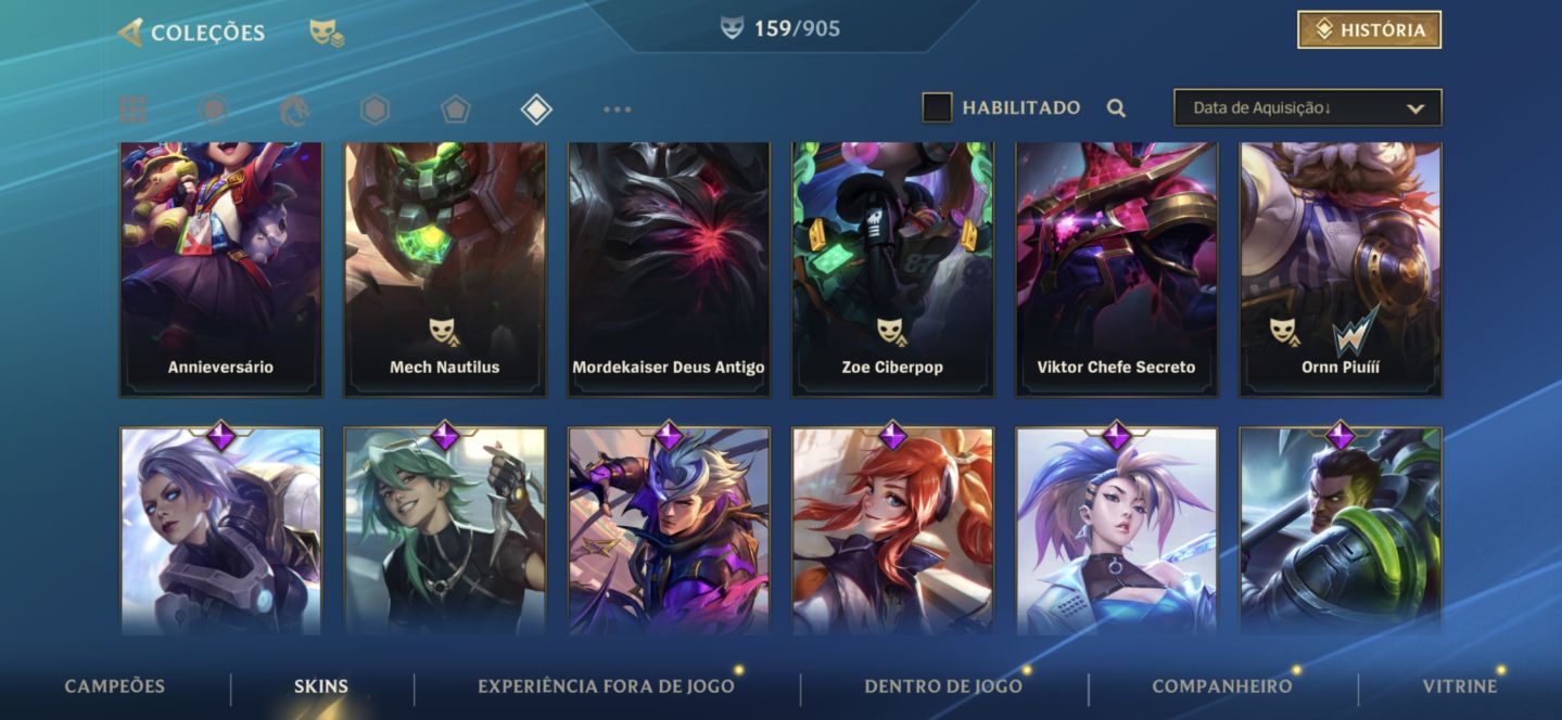 Conta de wild rift ótima pra pro players