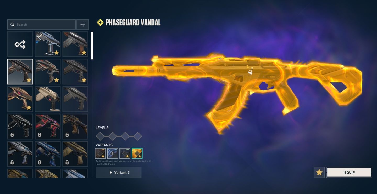 Conta de Valorant com muita skin boa