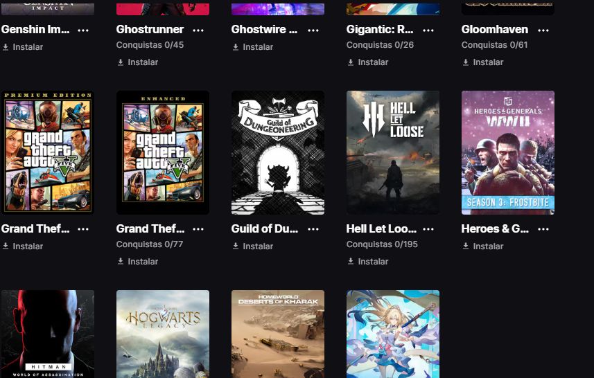 Conta EPIC GAMES