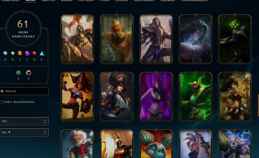 [Entrega Automática] Conta Lol Ouro, 61 Skins, com Skins Ultimate, Mítica