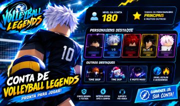 Conta do Roblox upada no volleyball legends e jujutsu shennenigans