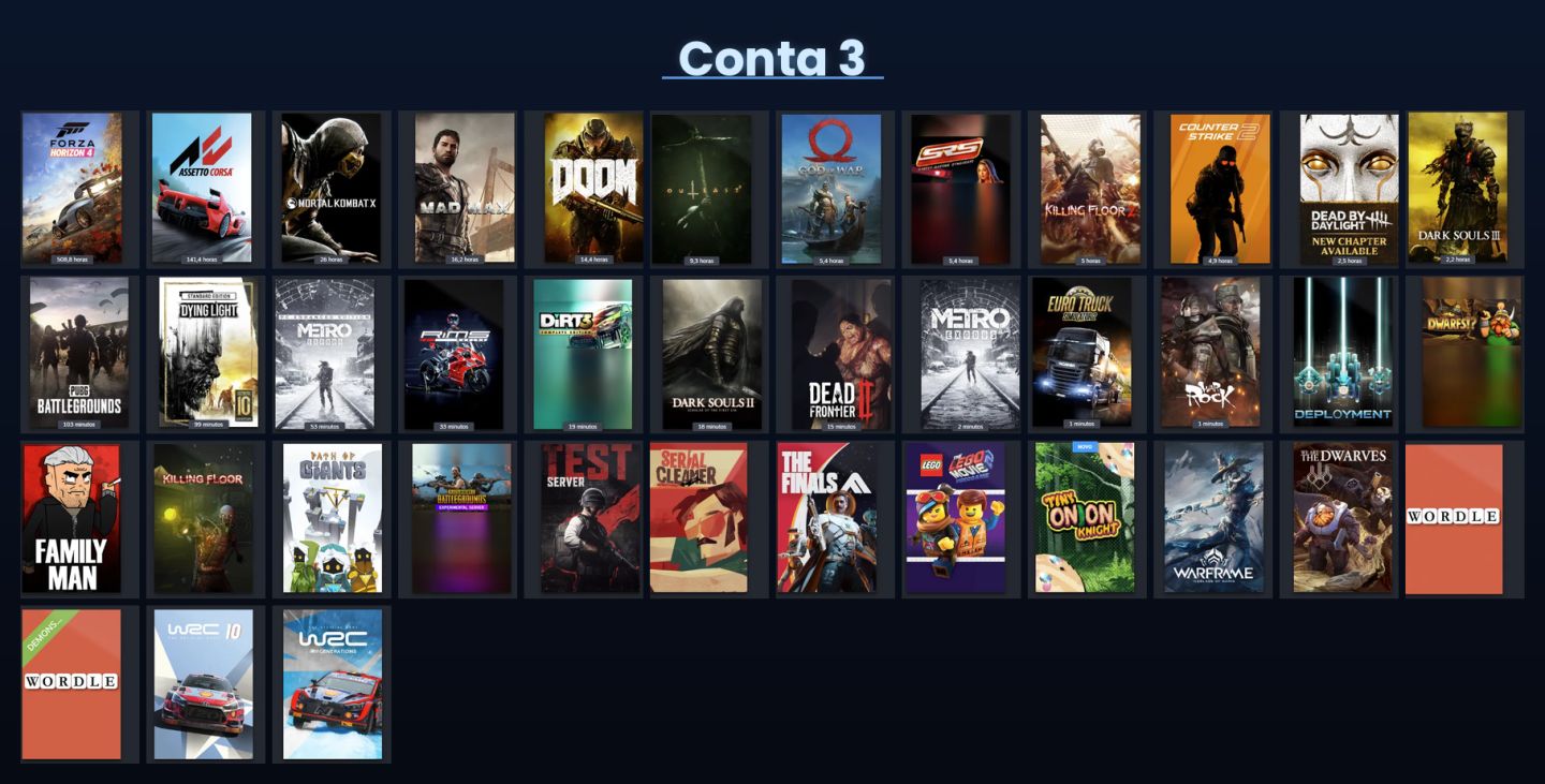 CONTAS FULL ACESSO STEAM ( APÓS A COMPRA, SOMENTE SUA) MELHORES PREÇOS
