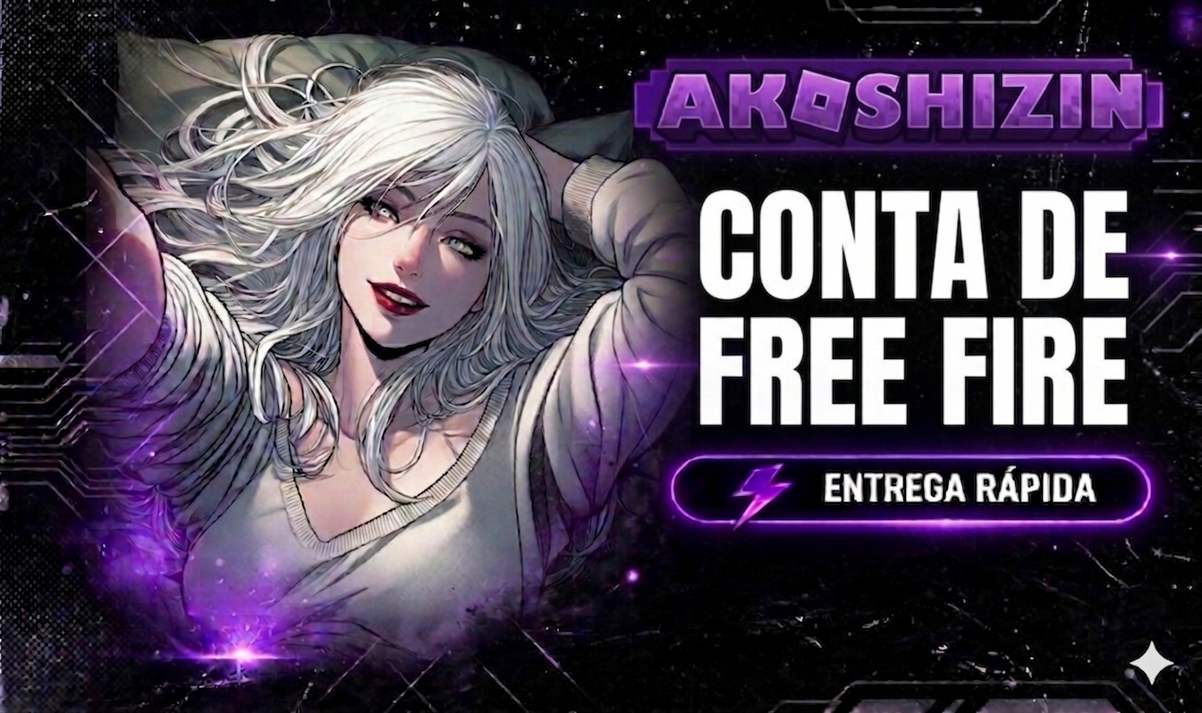 CONTA FREE FIRE RARA + ANGELICAL BRANCA + COBRA