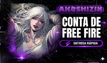 CONTA FREE FIRE RARA + ANGELICAL BRANCA + COBRA