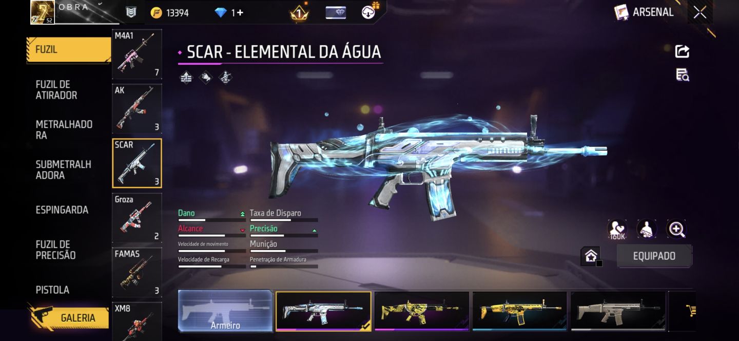 CONTA FF DE 7 ANOS.PASS REDENÇÃO E FURIA/MP40EVOLUTIVA LV5+CALÇA+ANGÉLICAL F